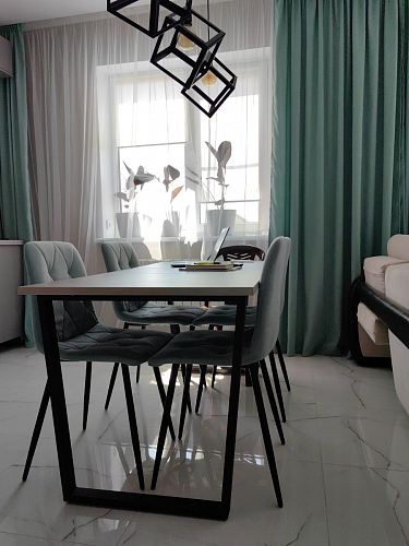 Деревянный стол Лота Лофт 140х80 дуб крафт табачный / черный матовый фото покупателя 91