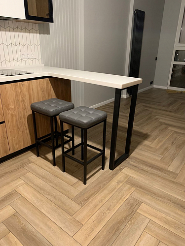 Барный стул Лофт линкольн белый / белый матовый фото покупателя 15