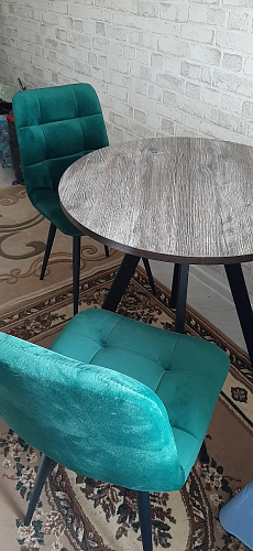 Стул на металлокаркасе Чилли черный / зеленый фото покупателя 1296