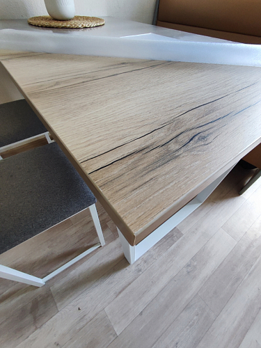 Деревянный стол Лота Лофт 140х80 черный матовый / бетон светлый фото покупателя 920