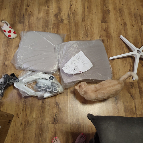 Компьютерное кресло Konfi gray / blue / white фото покупателя 160