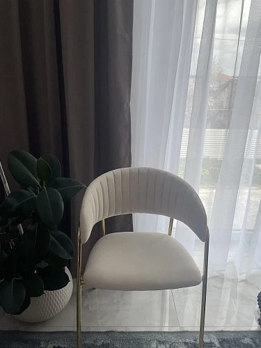Стул на металлокаркасе Kamelia gold / gray фото покупателя 15