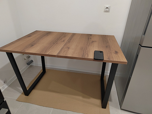 Деревянный стол Лота Лофт 140х80 дуб крафт табачный / черный матовый фото покупателя 901