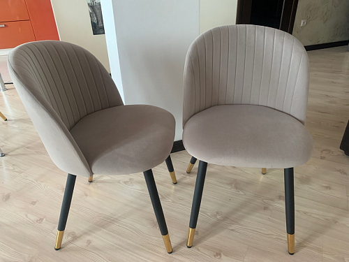 Стул на металлокаркасе Gabi 1 light blue / black / gold фото покупателя 802