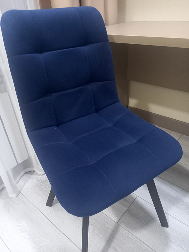 Стул на металлокаркасе Чилли К черный / зеленый фото покупателя 471