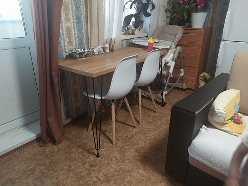 Пластиковый стул Eames PC-015 серо-голубой / дерево фото покупателя 405