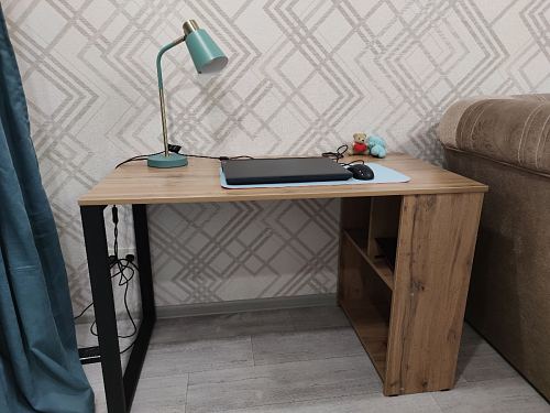 Письменный стол Битти Лофт 116х60х75 креатель / черный матовый фото покупателя 52