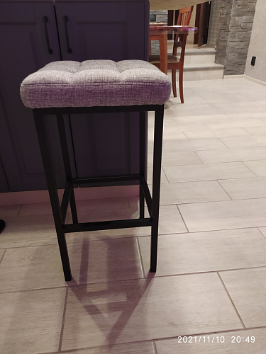 Барный стул Лофт микровелюр катания блэк / черный матовый фото покупателя 239