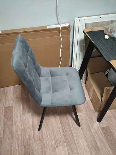 Стул на металлокаркасе Чилли черный / зеленый фото покупателя 1062