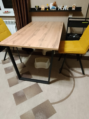 Стол раскладной Лота Лофт 120 25 мм юта / черный матовый фото покупателя 497