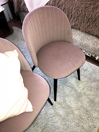 Стул на металлокаркасе Gabi 1 line light blue / black фото покупателя 275