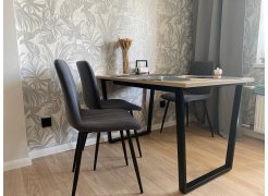 Стол Лота Лофт 140 25 мм юта / белый матовый фото покупателя 283