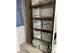 Стеллаж Бервин 5 коричневый / каркас черный фото покупателя 3