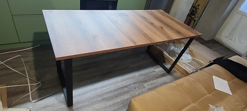 Деревянный стол Лота Лофт 140х80 дуб крафт табачный / черный матовый фото покупателя 352