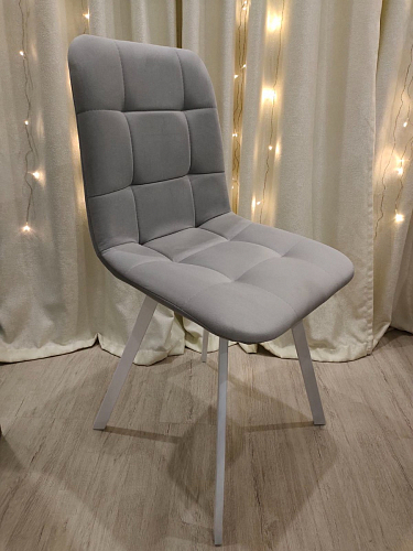 Стул на металлокаркасе Чилли синяя ткань / белый фото покупателя 178