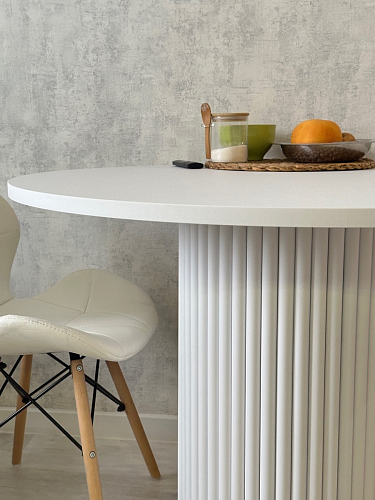 Стол Барел 110 белый / белый фото покупателя 7