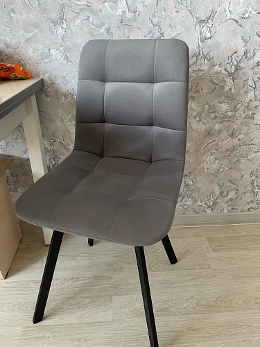 Стул на металлокаркасе Чилли К черный / зеленый фото покупателя 453