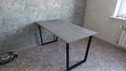 Деревянный стол Лота Лофт 140х80 черный матовый / бетон светлый фото покупателя 375