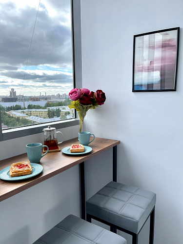 Барная стойка Дилан Лофт 120х60х90 бетон фото покупателя 46