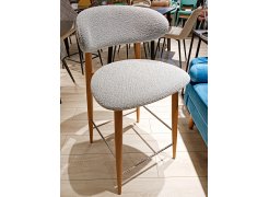Полубарный стул Lucas светло-серый / орех из шоурума 2