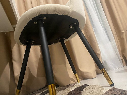 Стул на металлокаркасе Gabi latte / gold / black фото покупателя 328