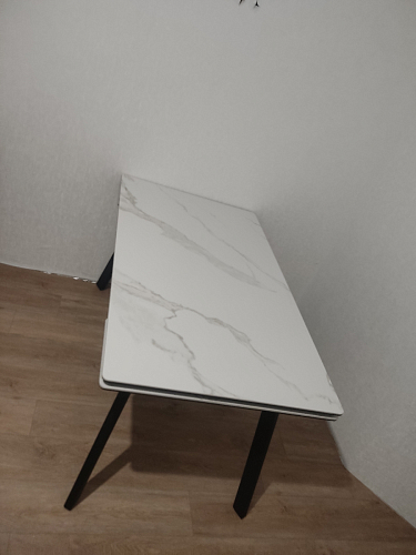 Керамический стол Норман 140(200)х80 серый мрамор larka grey / черный фото покупателя 15