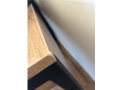 Письменный стол Леон Лофт дуб делано темный / черный матовый фото покупателя 161