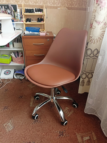 Компьютерное кресло Kolin с подушкой clear / white фото покупателя 581