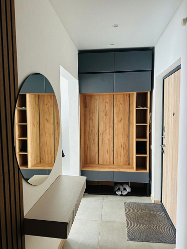 Модульная прихожая Роут / Прага белый / дуб вотан комплектация 9 фото покупателя 2