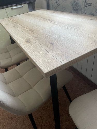 Стол Тринити Лофт 120 32 мм дуб галифакс табако / черный матовый фото покупателя 462