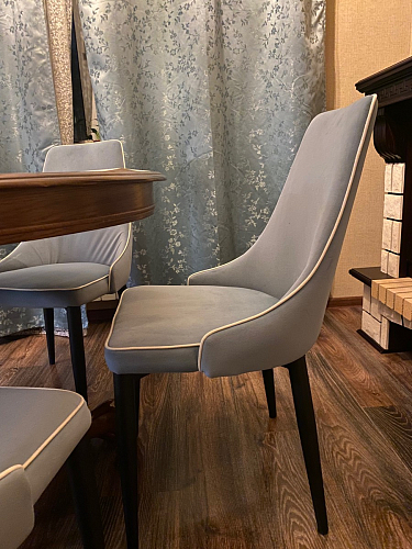 Стул на металлокаркасе Kora dark gray / black фото покупателя 315