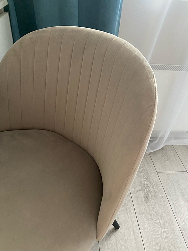 Стул на металлокаркасе Gabi 1 light blue / black / gold фото покупателя 487