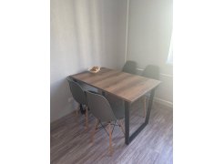 Стол Лота Лофт 140 25 мм черный матовый / бетон фото покупателя 88