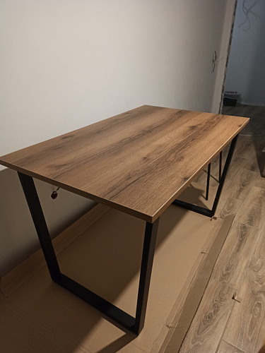 Деревянный стол Лота Лофт 120х75 белый матовый / дуб крафт золотой фото покупателя 148