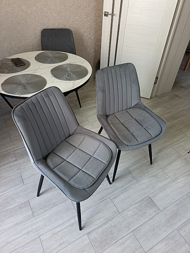 Стул на металлокаркасе Седа К латте / черный фото покупателя 357