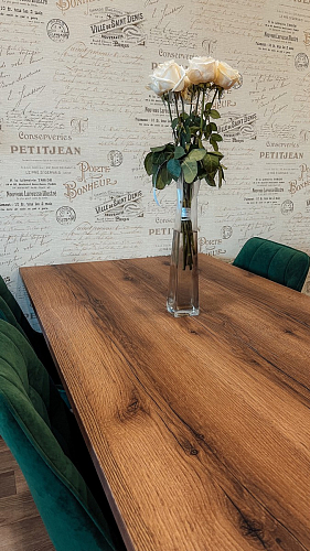 Деревянный стол Лота Лофт 120х75 белый матовый / дуб крафт золотой фото покупателя 436