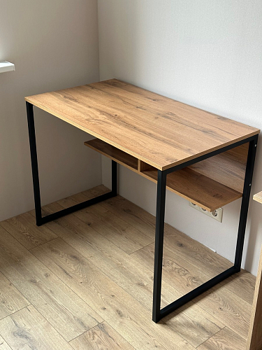 Письменный стол Клер Лофт дуб вотан / черный матовый фото покупателя 22