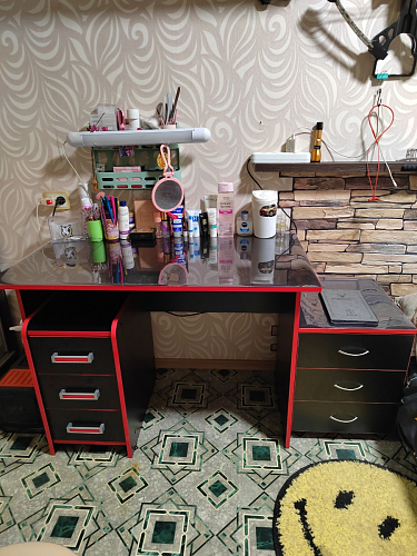 Тумба Ханна черная / красная  - Уцененный экземпляр фото покупателя 125