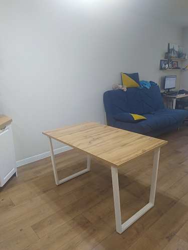 Стол Лота Лофт 120 32 мм бетон / черный матовый фото покупателя 85