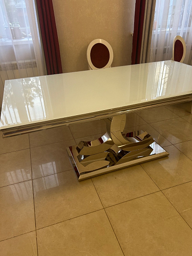 Стол на тумбе Klod белый фото покупателя 6