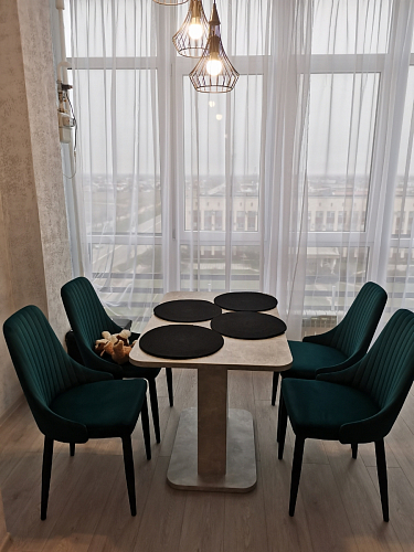 Стул на металлокаркасе Kora dark gray / black фото покупателя 108