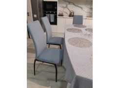 Стул на металлокаркасе Tod light blue / black фото покупателя 16