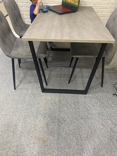 Стол раскладной Лота Лофт 120 25 мм юта / черный матовый фото покупателя 777