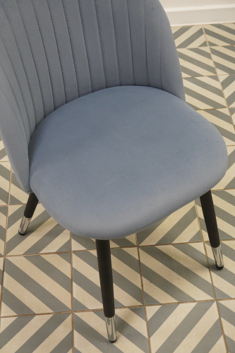 Стул на металлокаркасе Gabi gray / black из шоурума 1