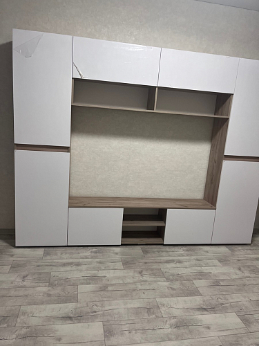 Модульная гостиная Алетра дуб крафт серый / глянец белый комплектация 3 фото покупателя 2