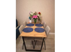 Стол Лота Лофт 120 25 мм сабия / черный матовый фото покупателя 1