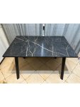 Стеклянный стол Агни 110 королевский мрамор / черный матовый: отзыв о товаре