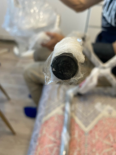 Стул на металлокаркасе Capri голубой фото покупателя 128