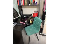 Стул на металлокаркасе Чилли синяя ткань / белый фото покупателя 616