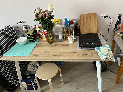 Стол Тринити Лофт 140 25 мм дуб делано темный / белый фото покупателя 57